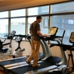 man walking on treadmill in endeavor gym
